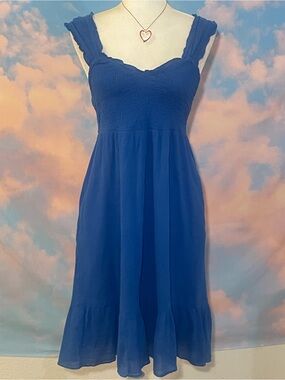 Pretty Royal Blue Midi Sundress